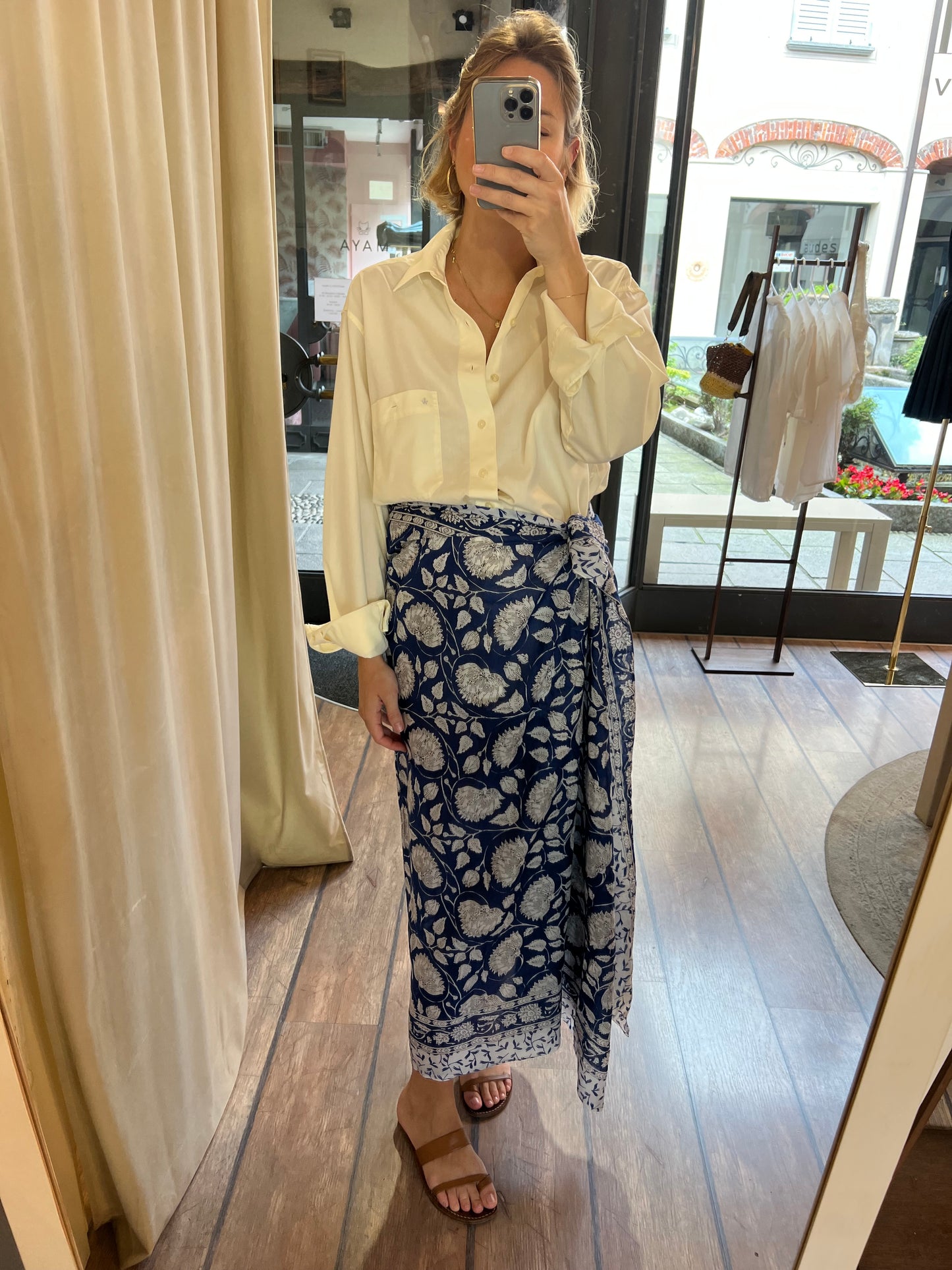 PAREO BLU E BIANCO