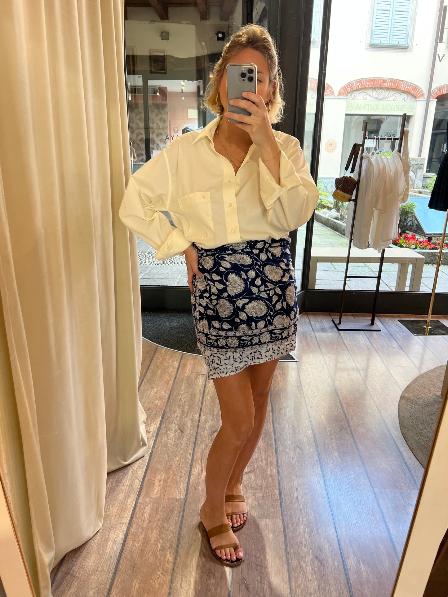 PAREO BLU E BIANCO