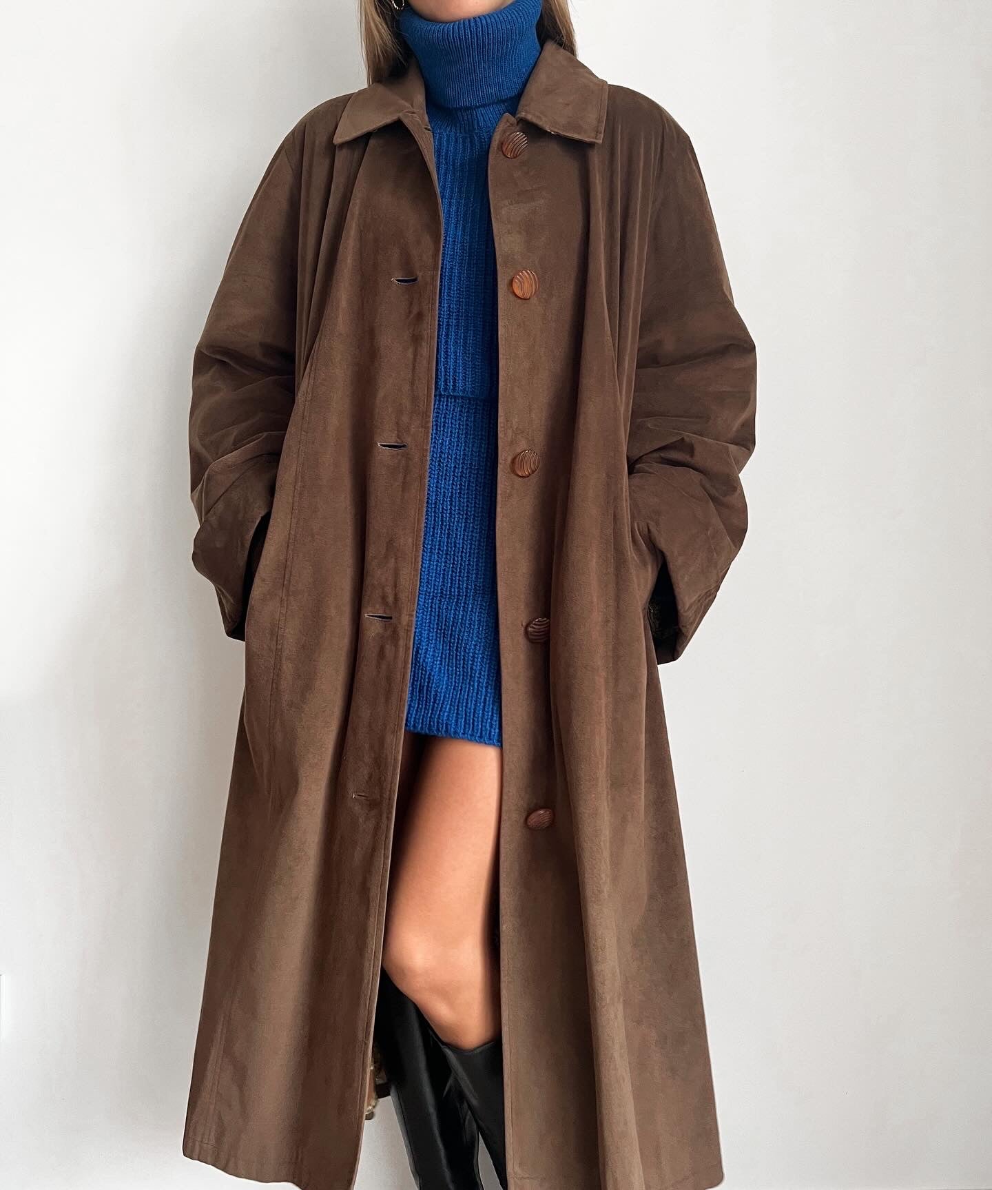 CAPPOTTO IN SUEDE ANNI 80