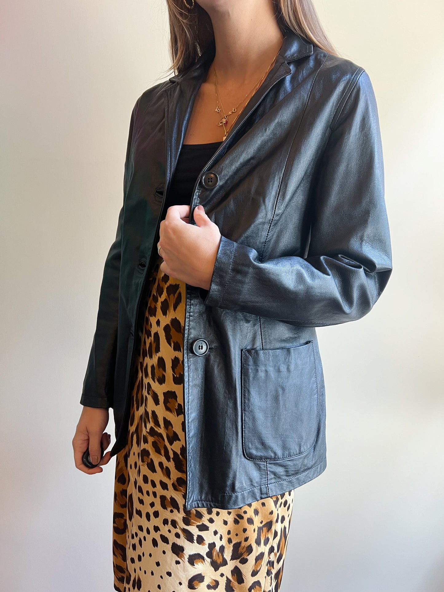 BLAZER IN PELLE