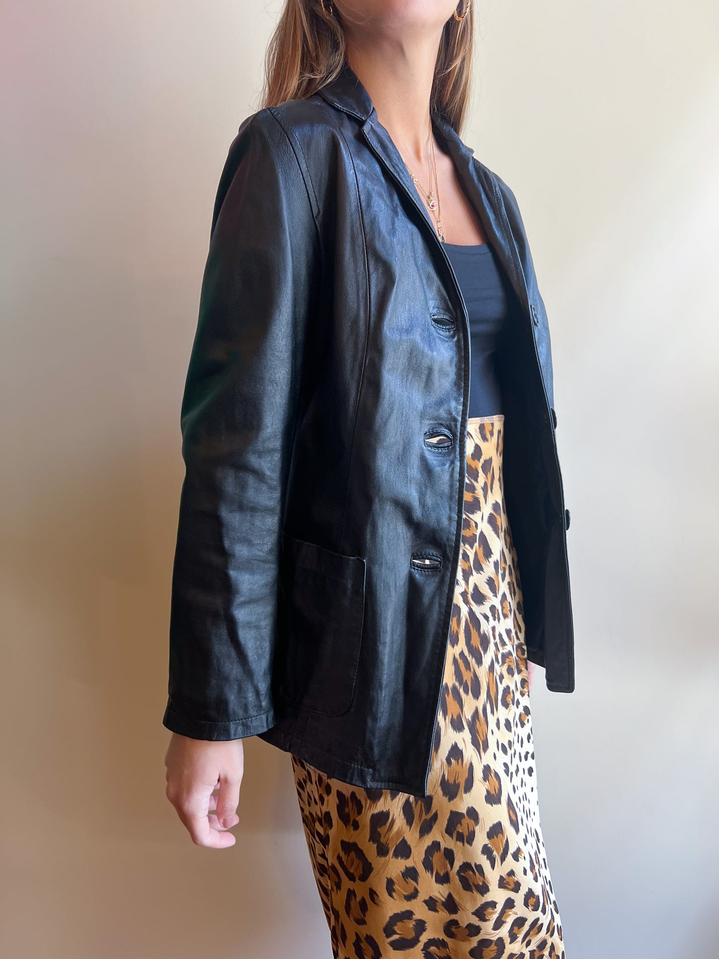 BLAZER IN PELLE