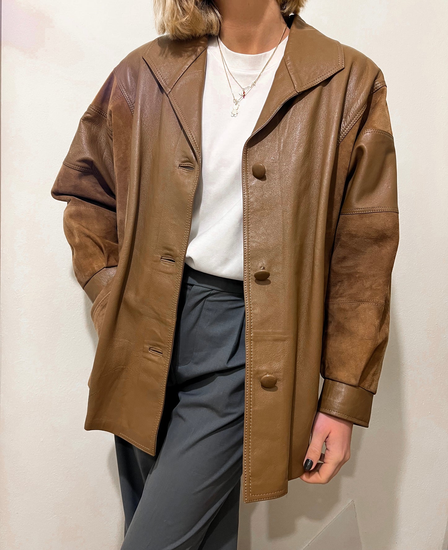 GIACCA IN PELLE CARAMELLO
