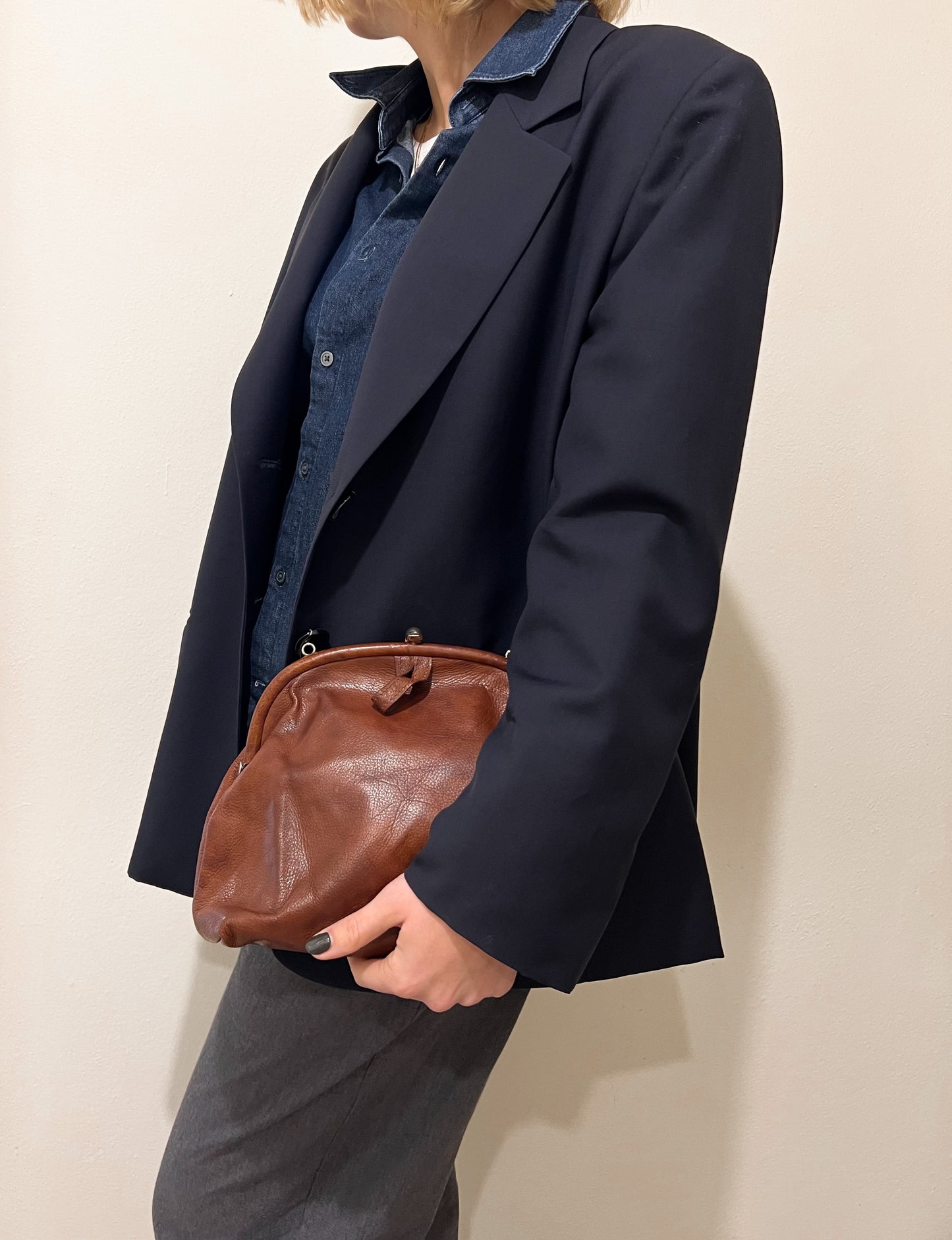 BORSA A TRACOLLA CUOIO