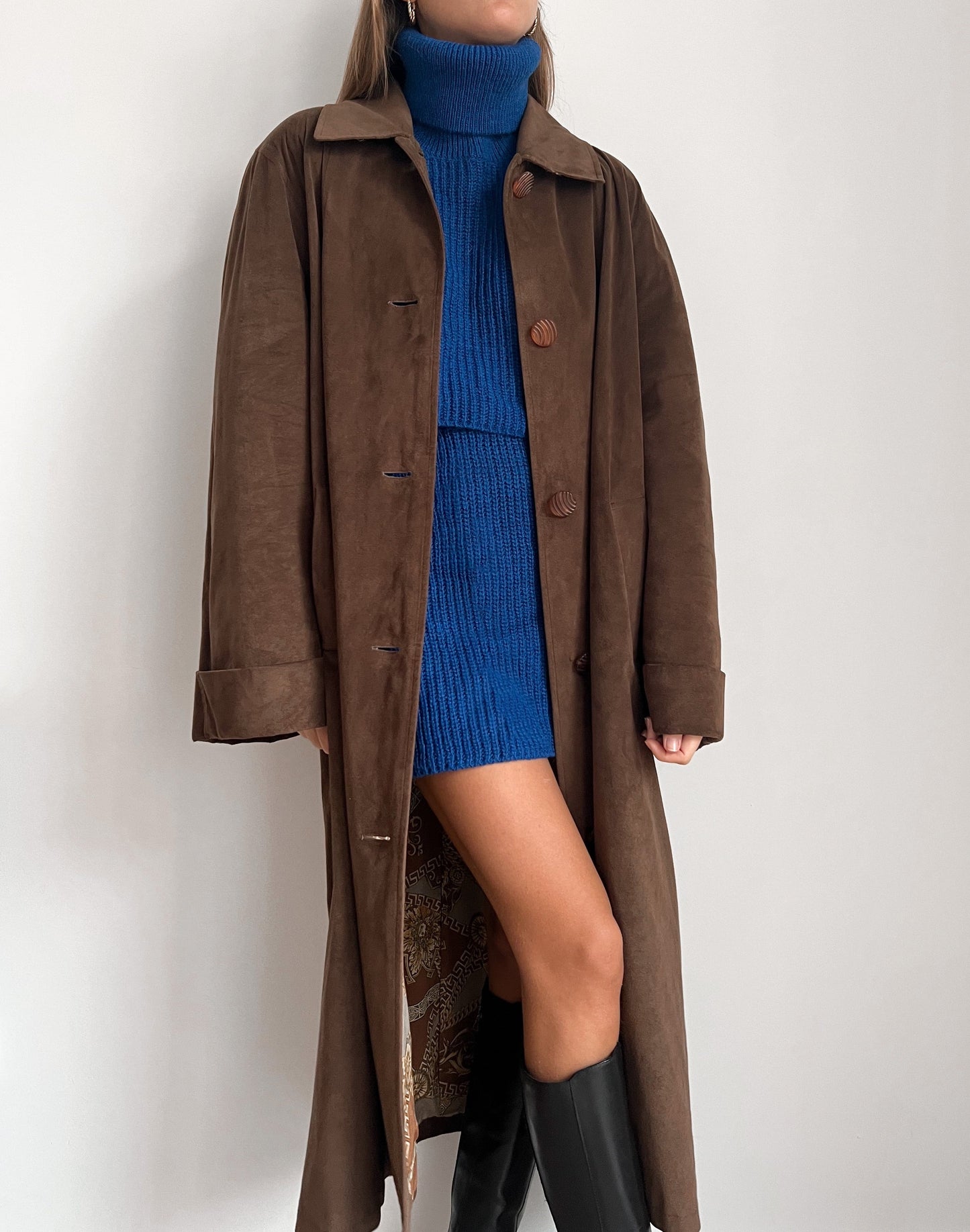 CAPPOTTO IN SUEDE ANNI 80