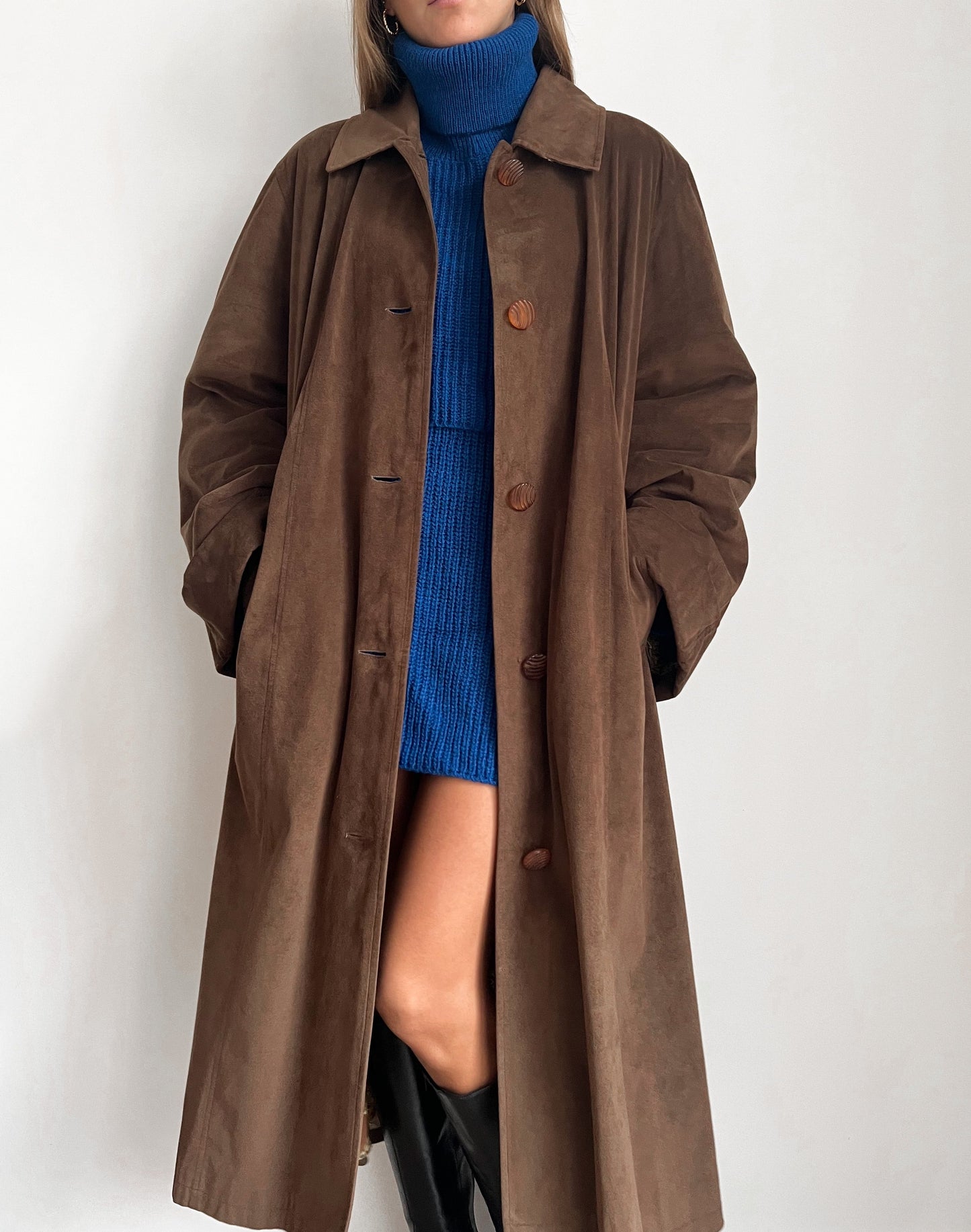 CAPPOTTO IN SUEDE ANNI 80
