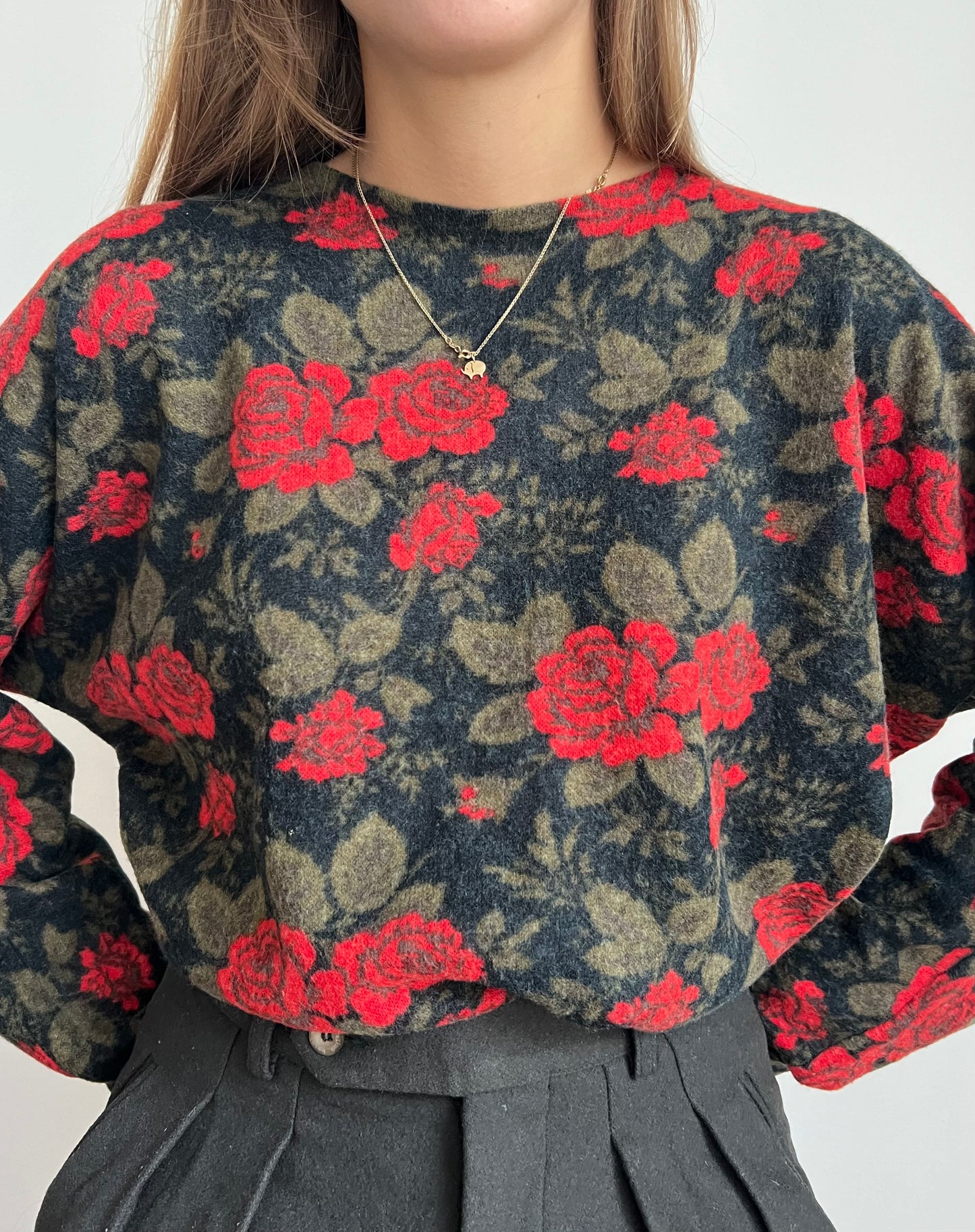 MAGLIA STAMPA ROSE