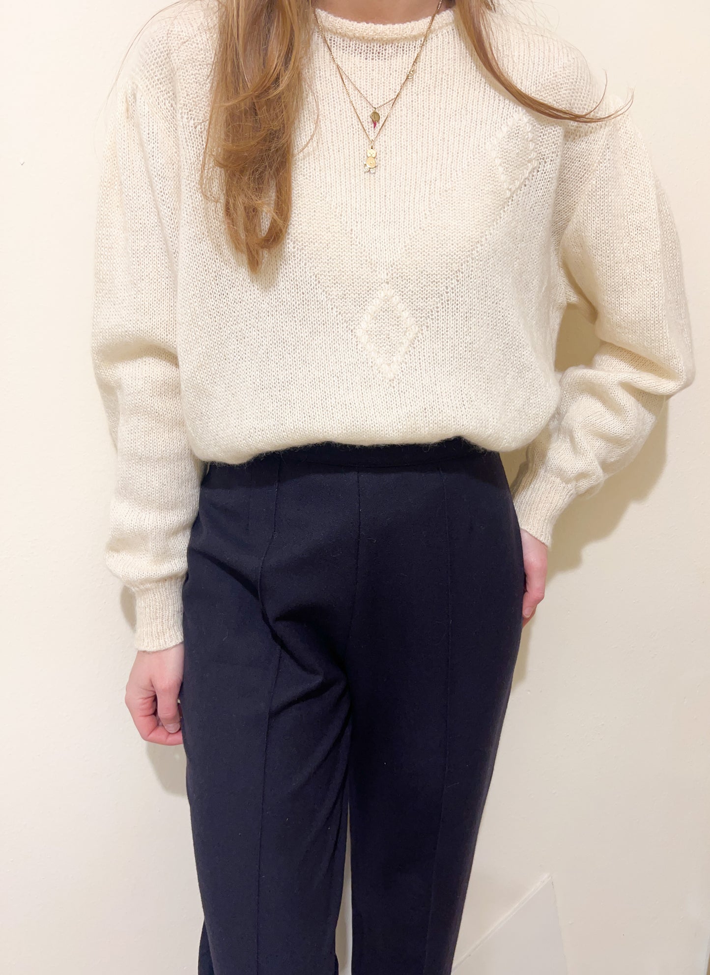 PANTALONE IN LANA NERO