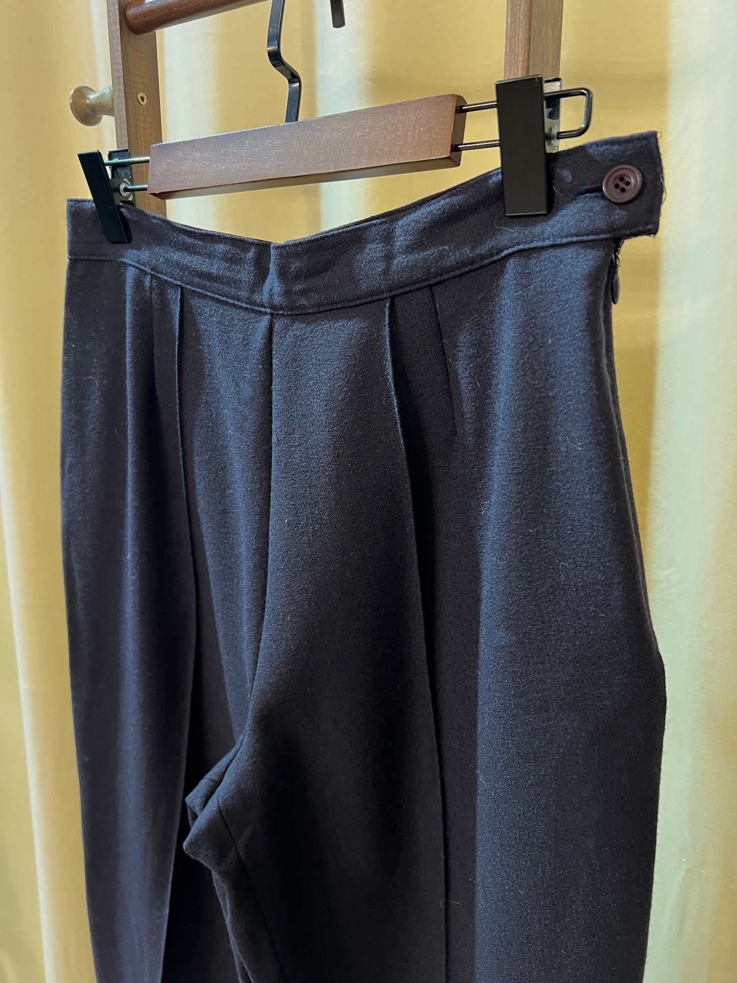PANTALONE IN LANA NERO