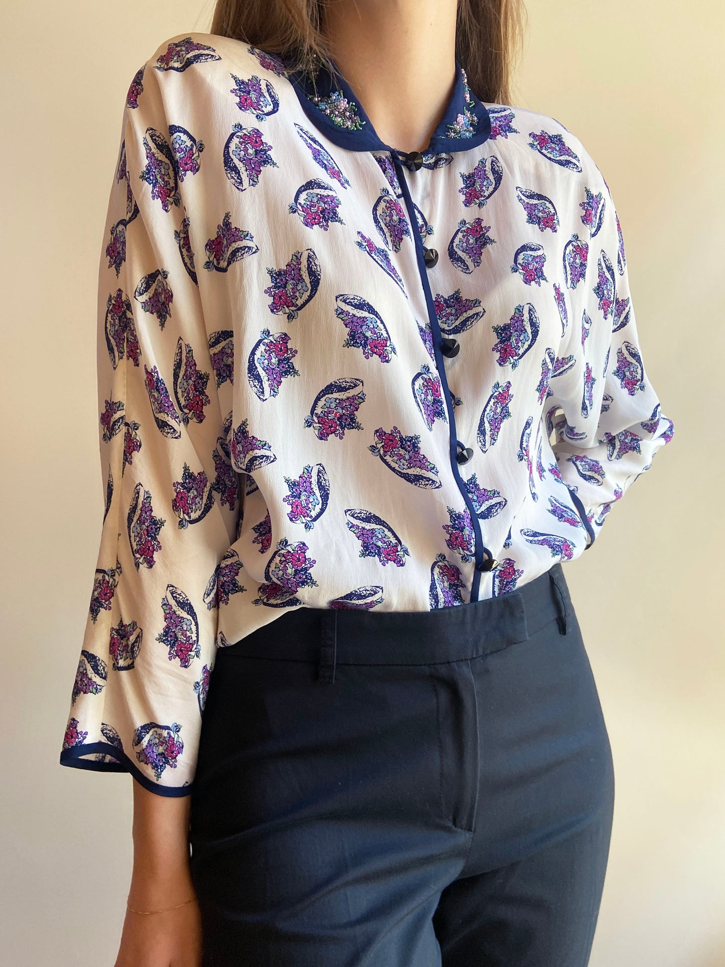 CAMICIA CON COLLETTO RICAMATO