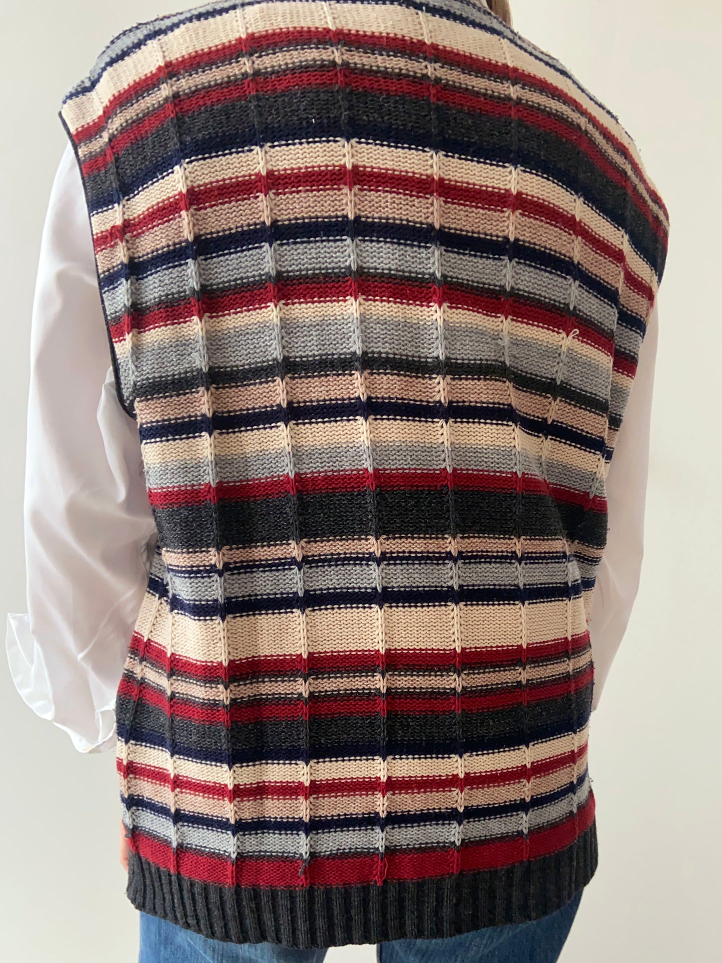 GILET A RIGHE MULTICOLOR