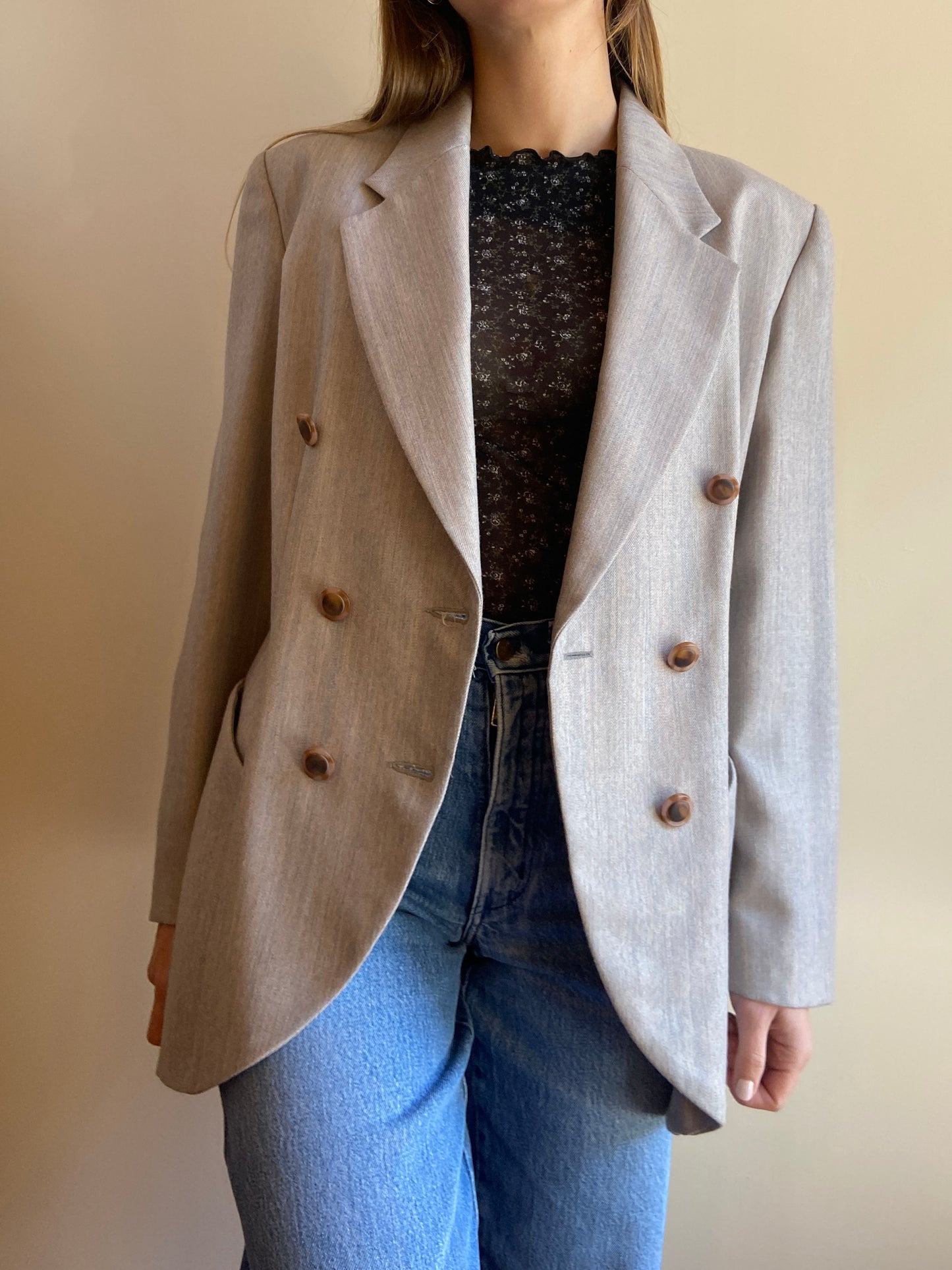BLAZER MELANGE DOPPIOPETTO