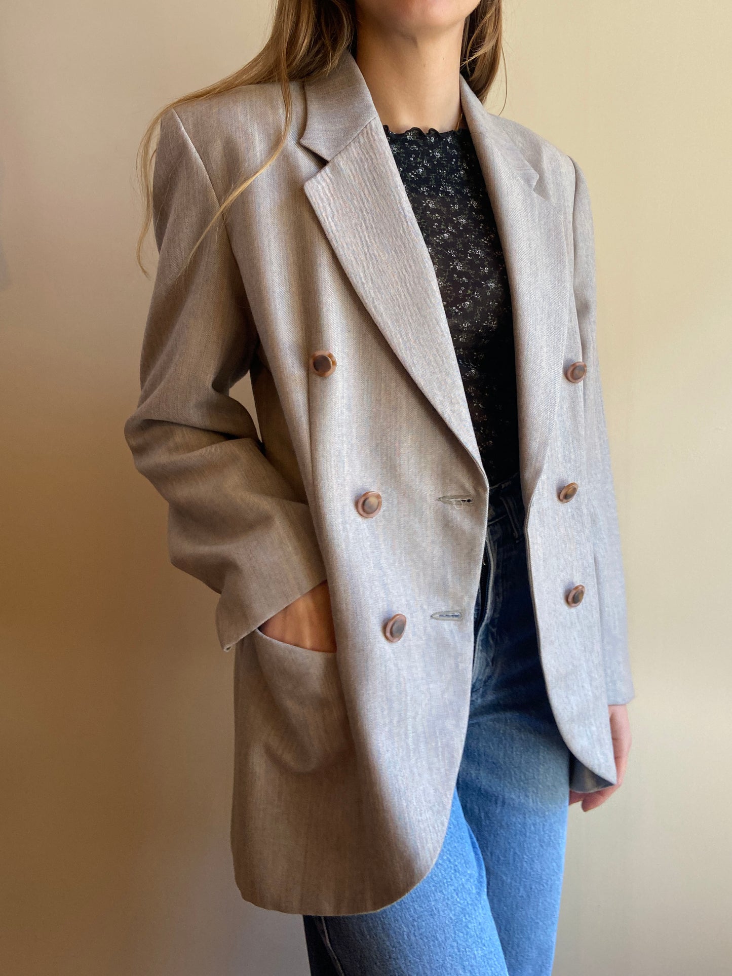 BLAZER MELANGE DOPPIOPETTO