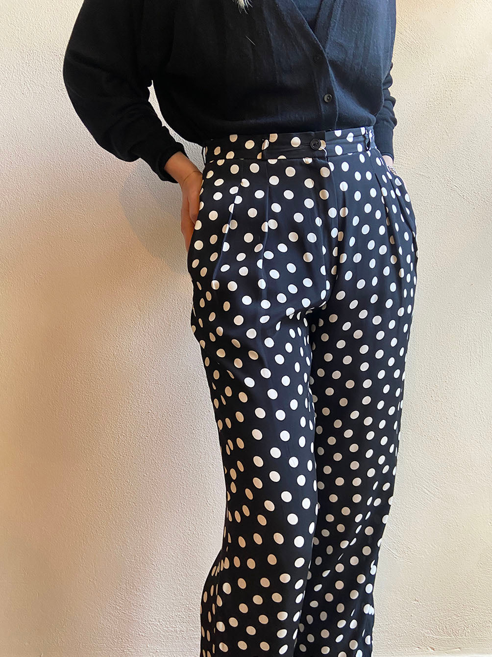 PANTALONE POIS 100% VISCOSA