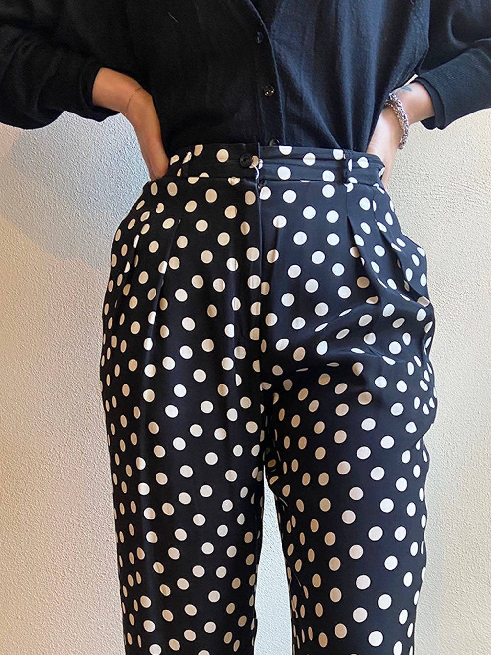 PANTALONE POIS 100% VISCOSA