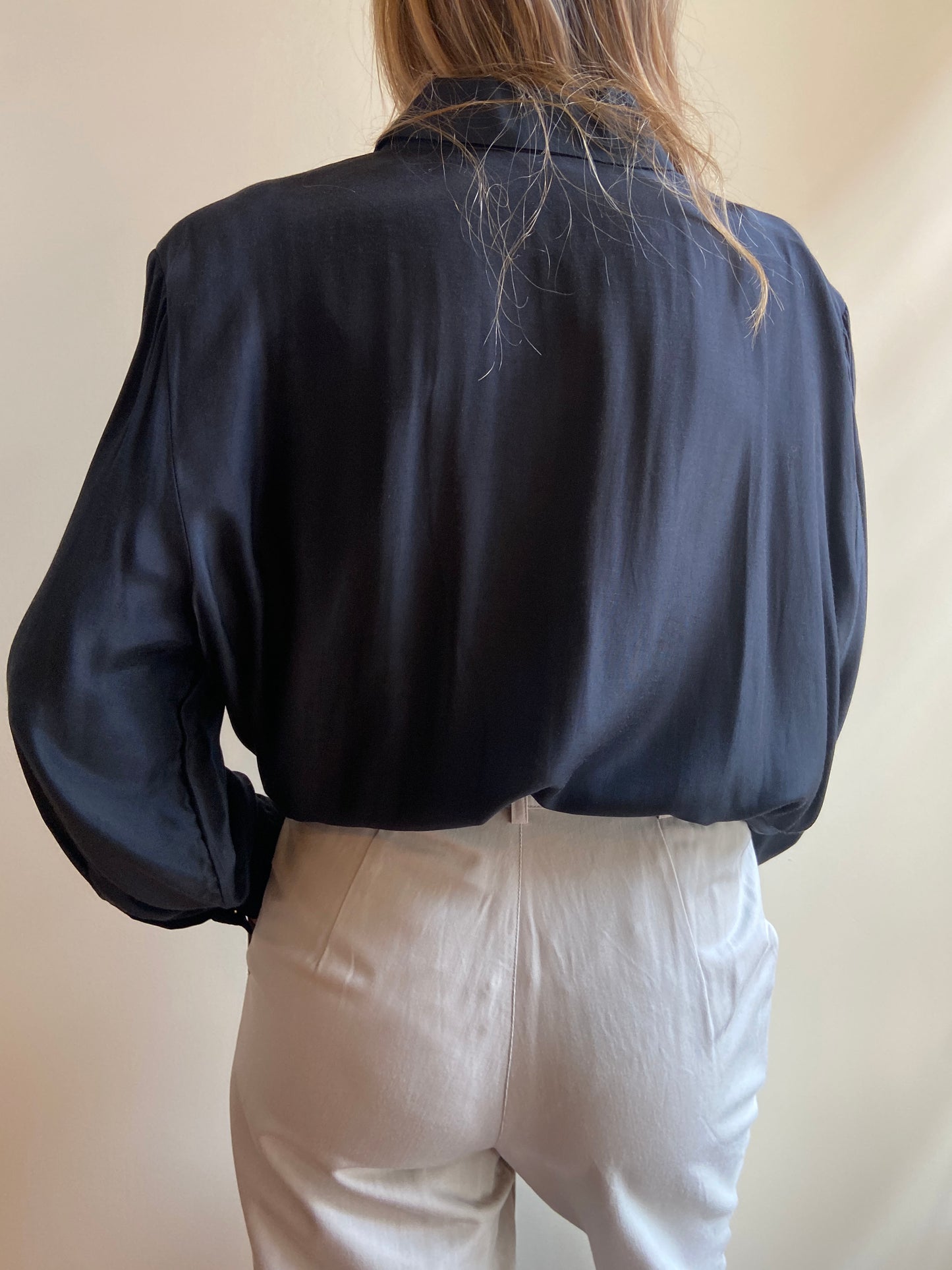 CAMICIA VISCOSA NERA
