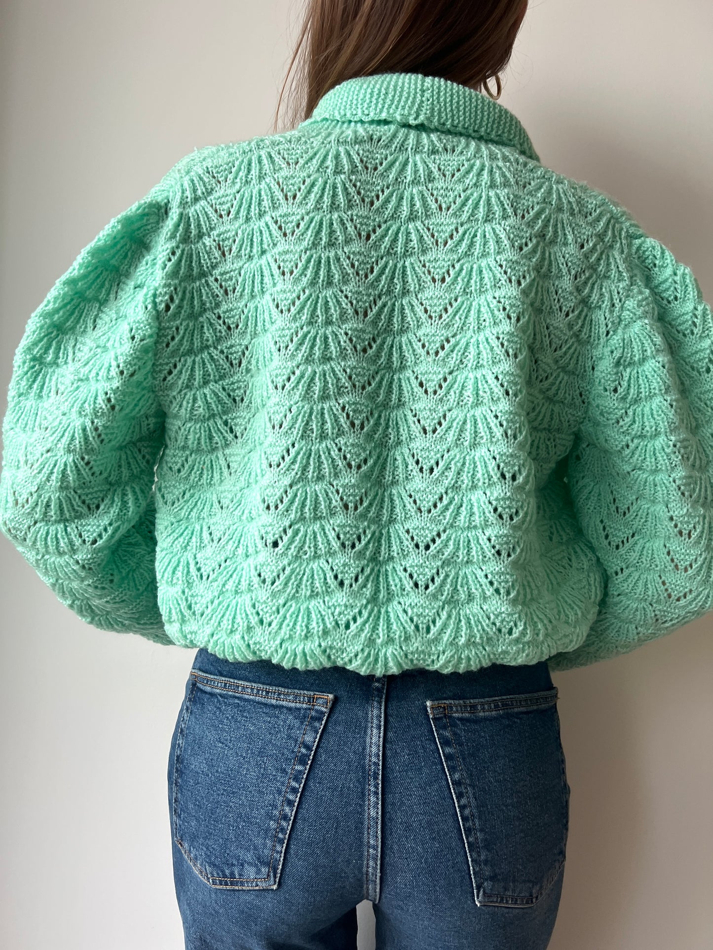 CARDIGAN VERDE ACQUA