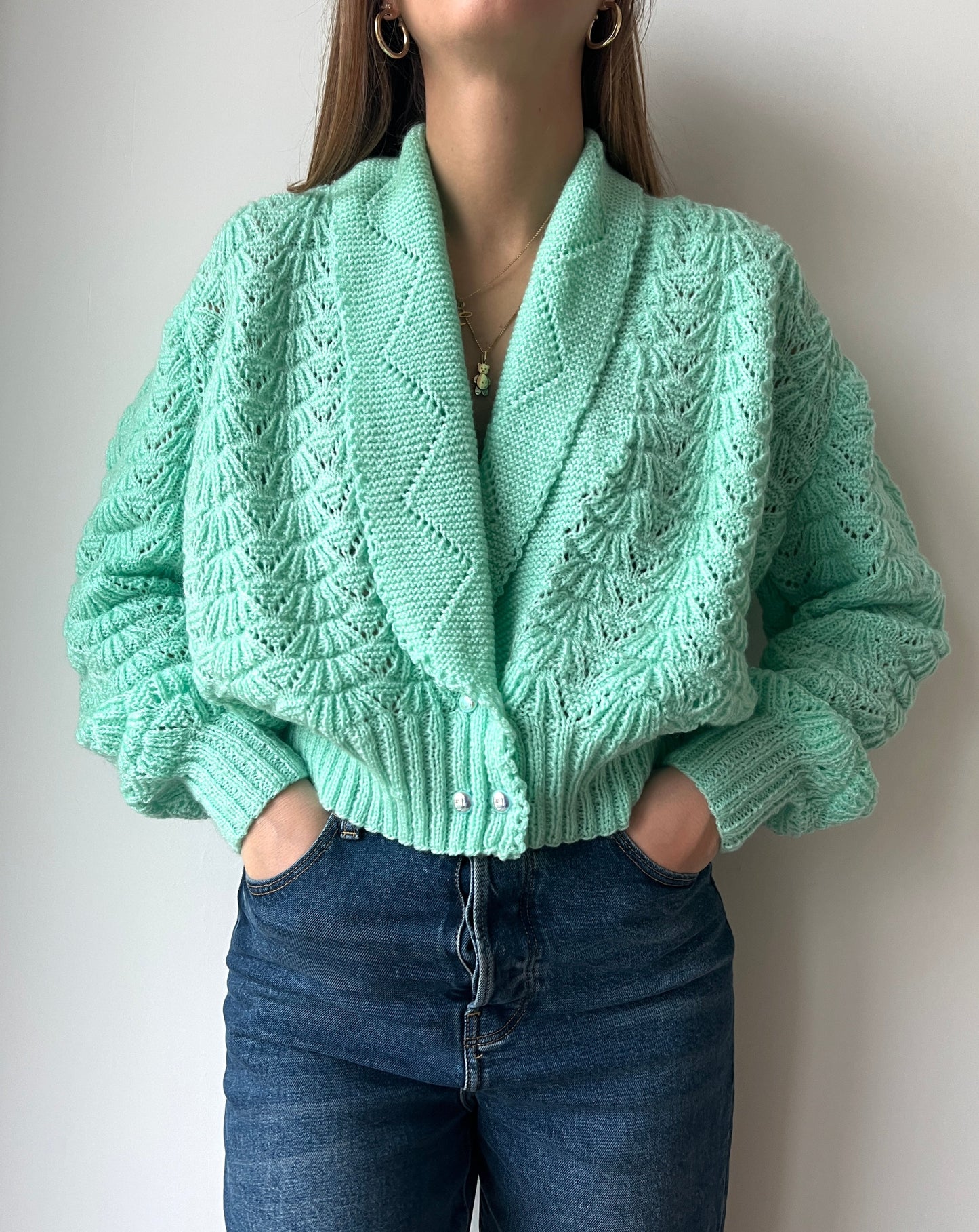CARDIGAN VERDE ACQUA