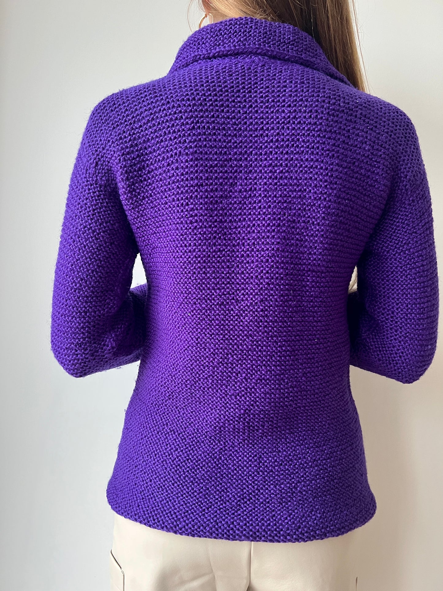 CARDIGAN VIOLA HANDMADE