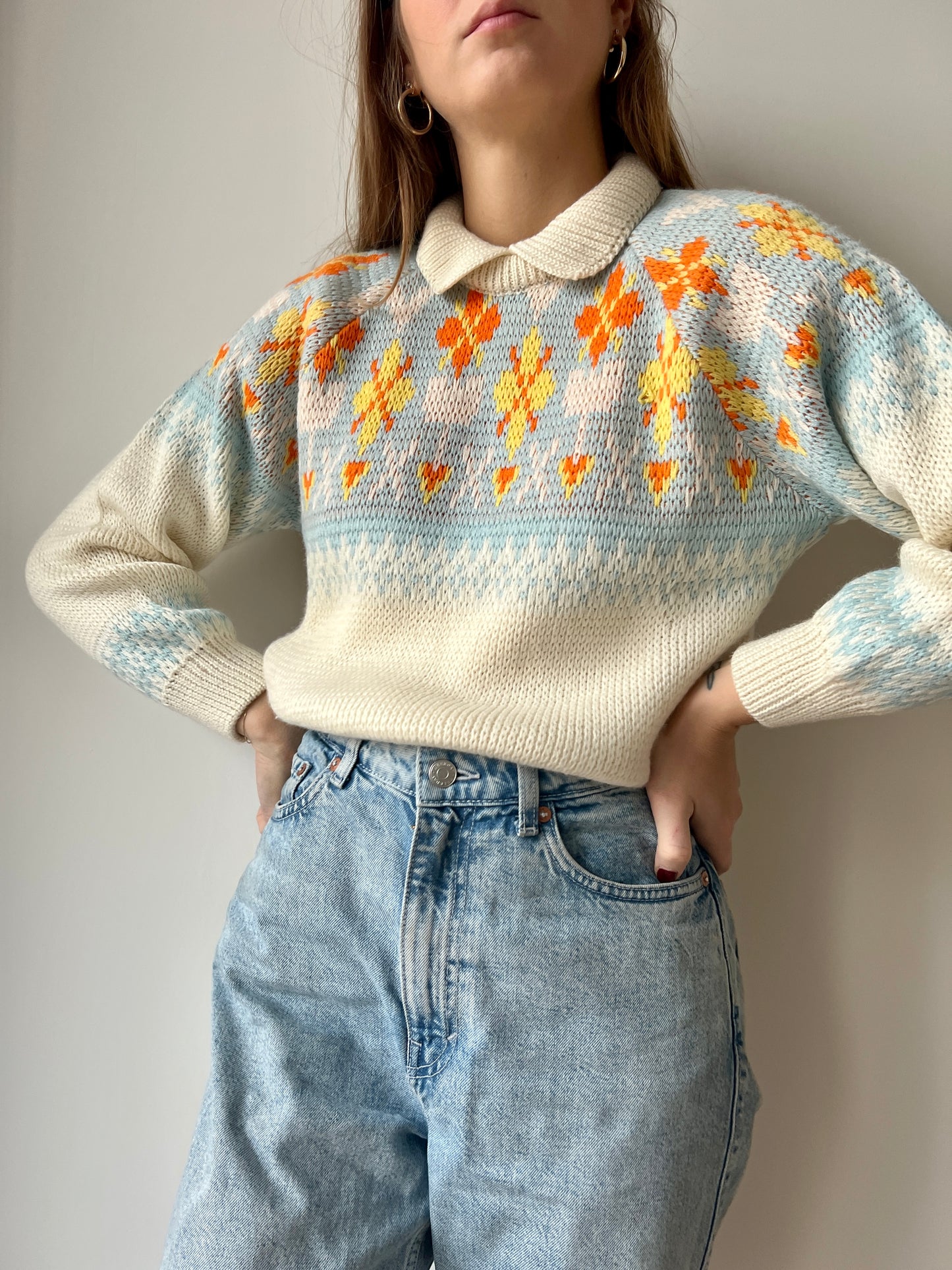 MAGLIONE FANTASIA CON COLLETTO