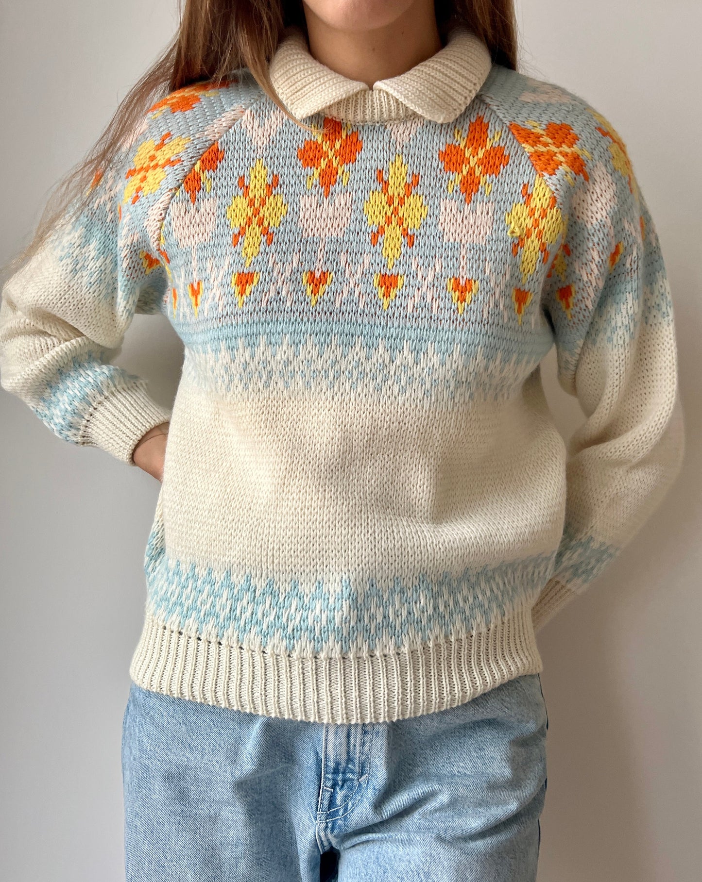 MAGLIONE FANTASIA CON COLLETTO