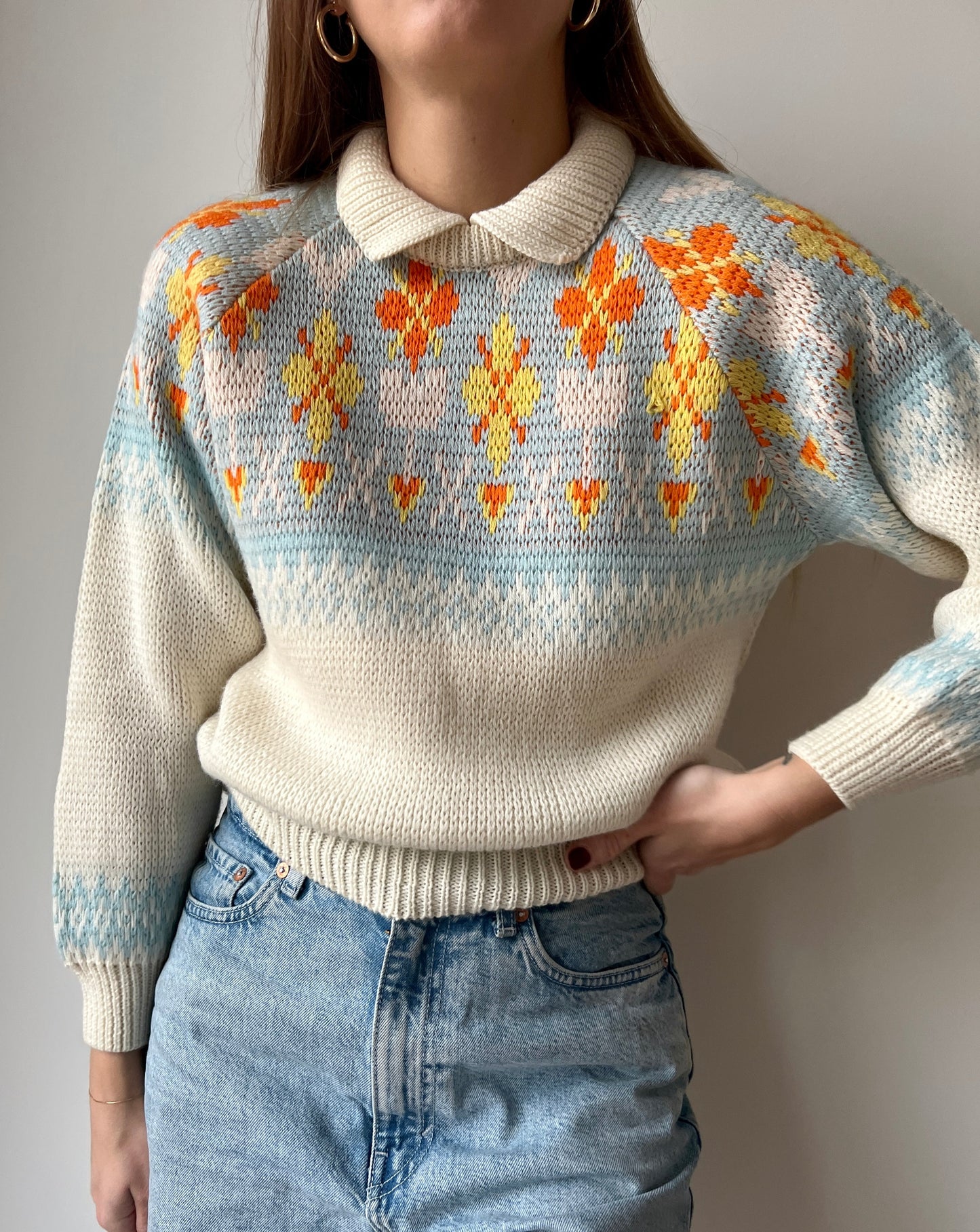 MAGLIONE FANTASIA CON COLLETTO