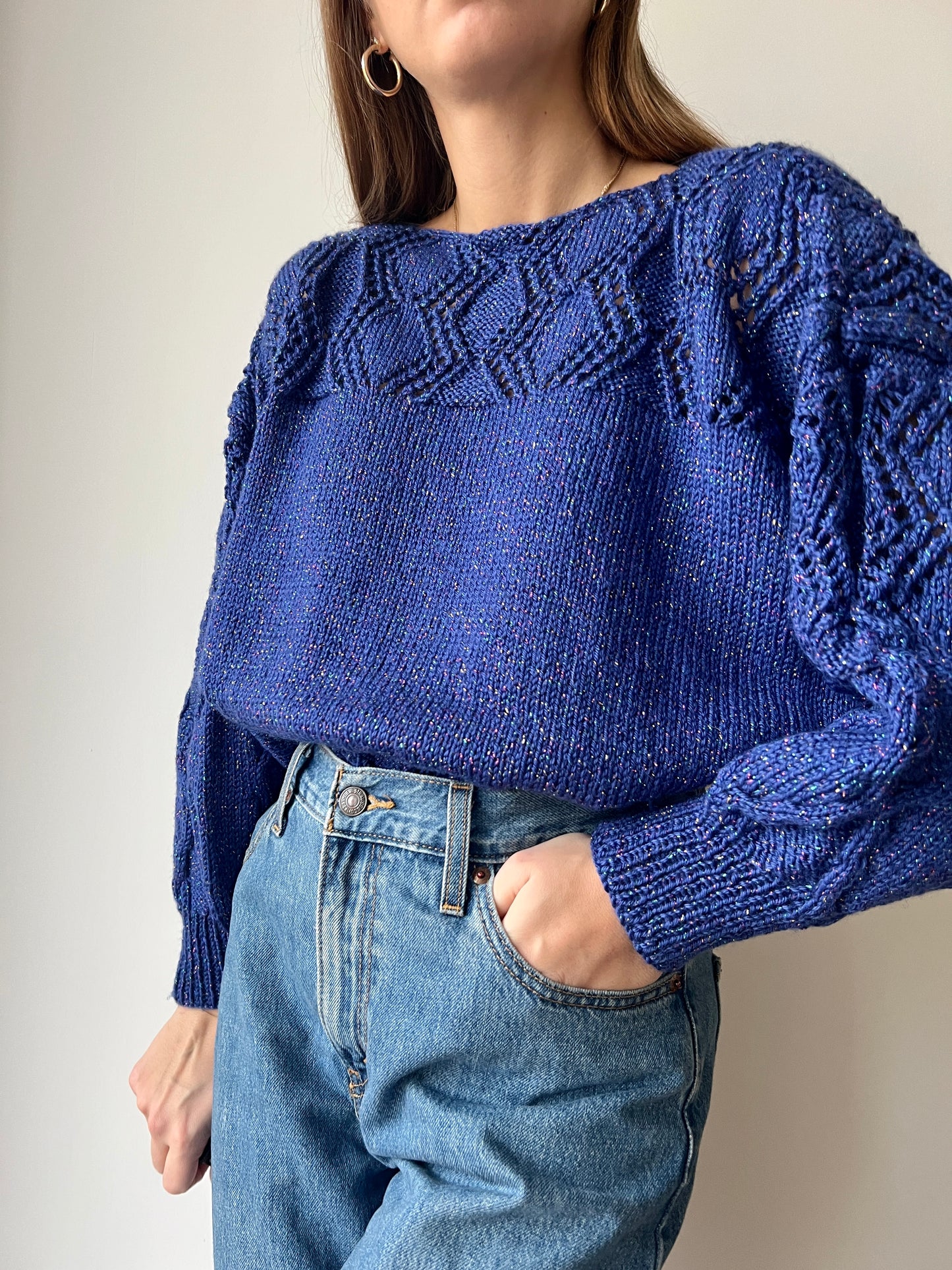 MAGLIONE VIOLA LAMÈ