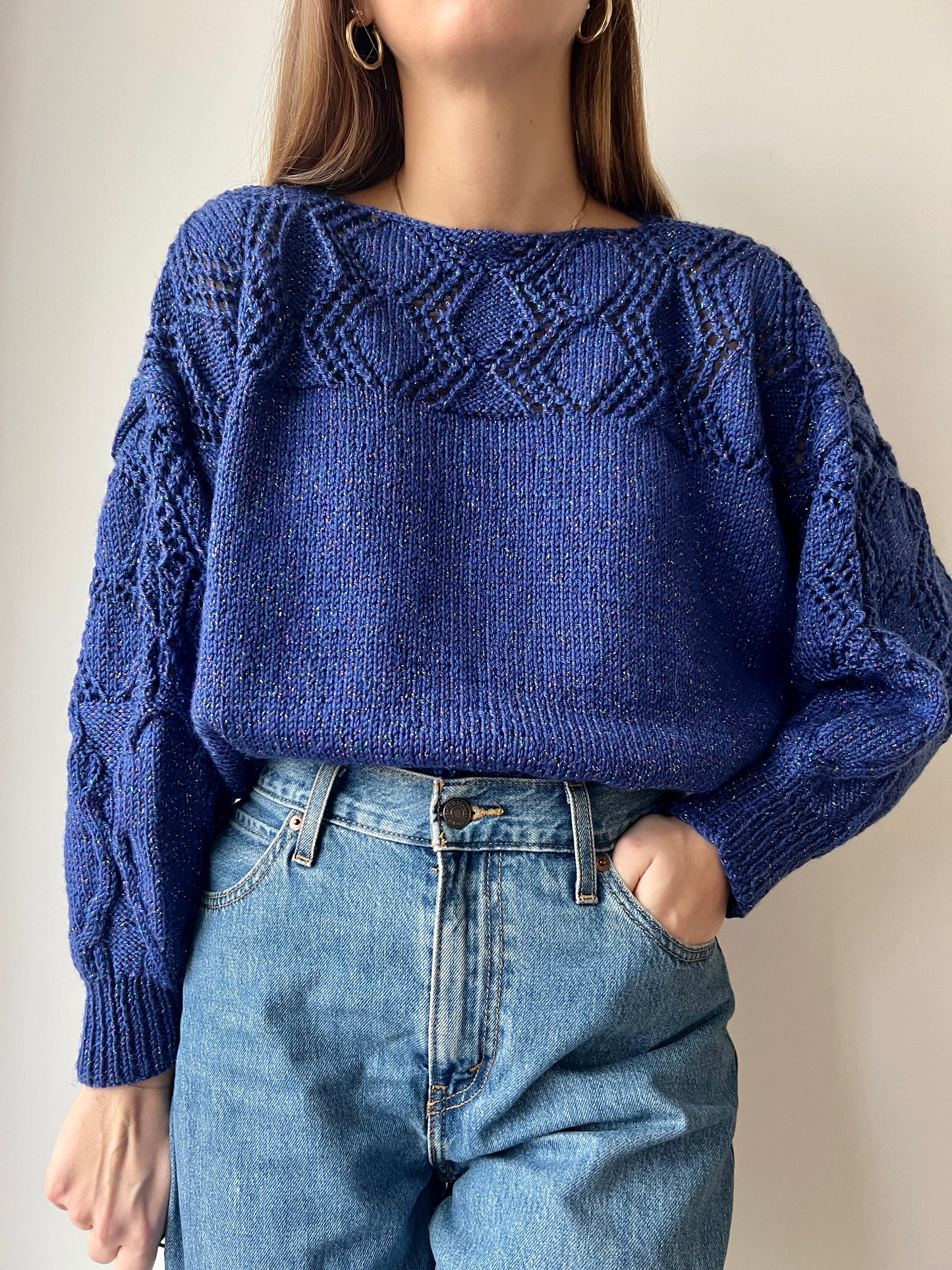 MAGLIONE VIOLA LAMÈ