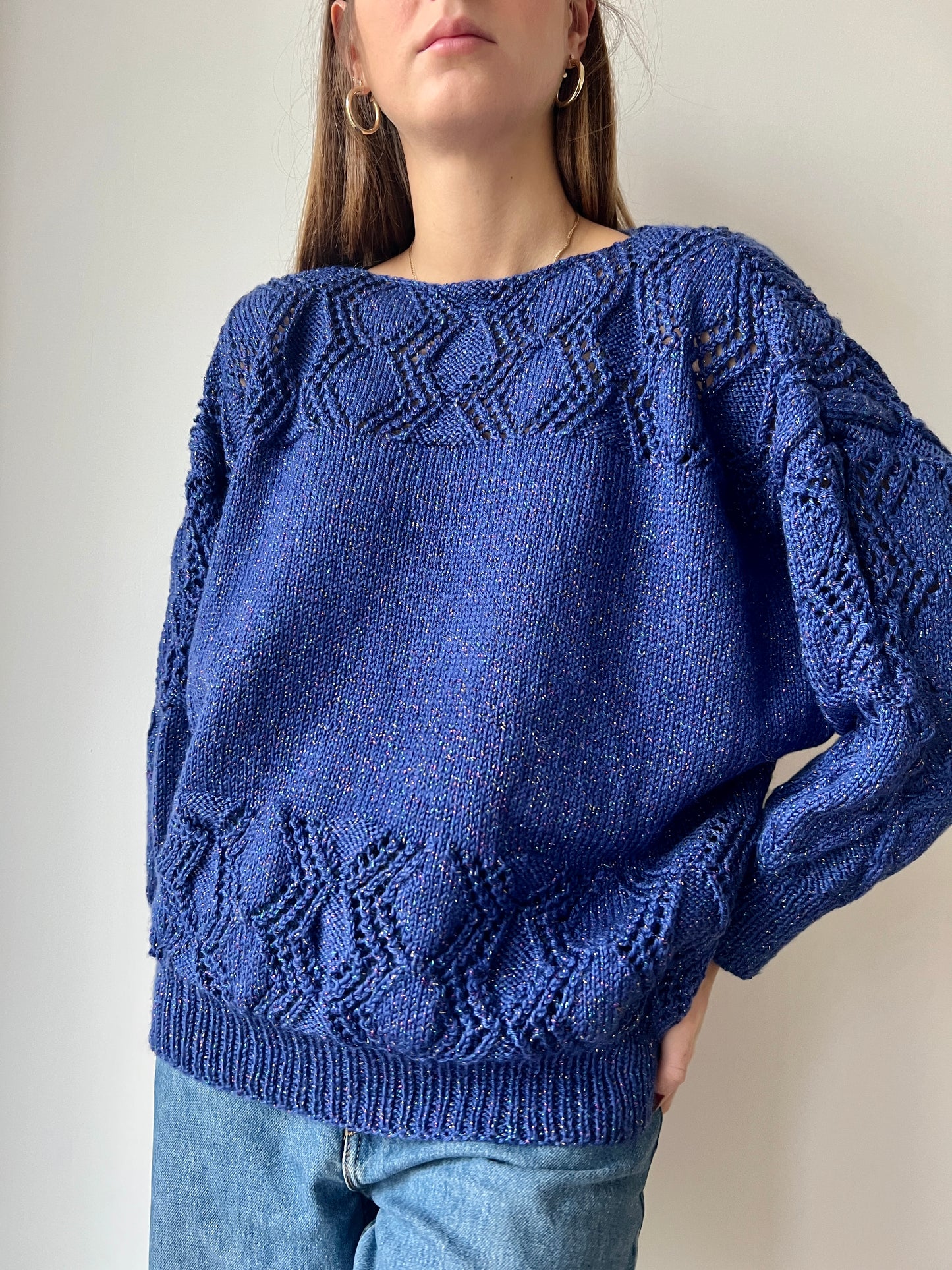 MAGLIONE VIOLA LAMÈ