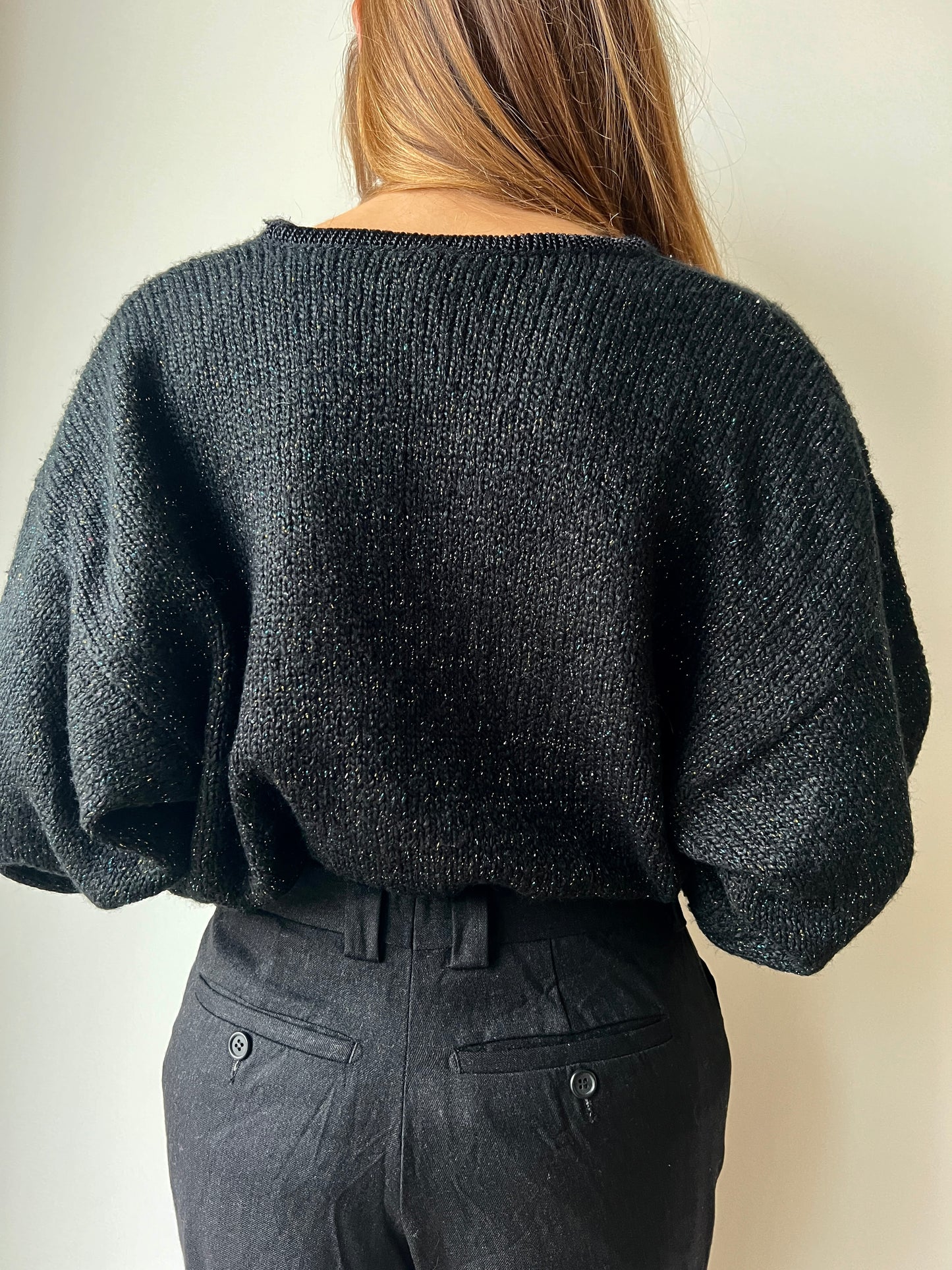 MAGLIONE NERO LAMÈ