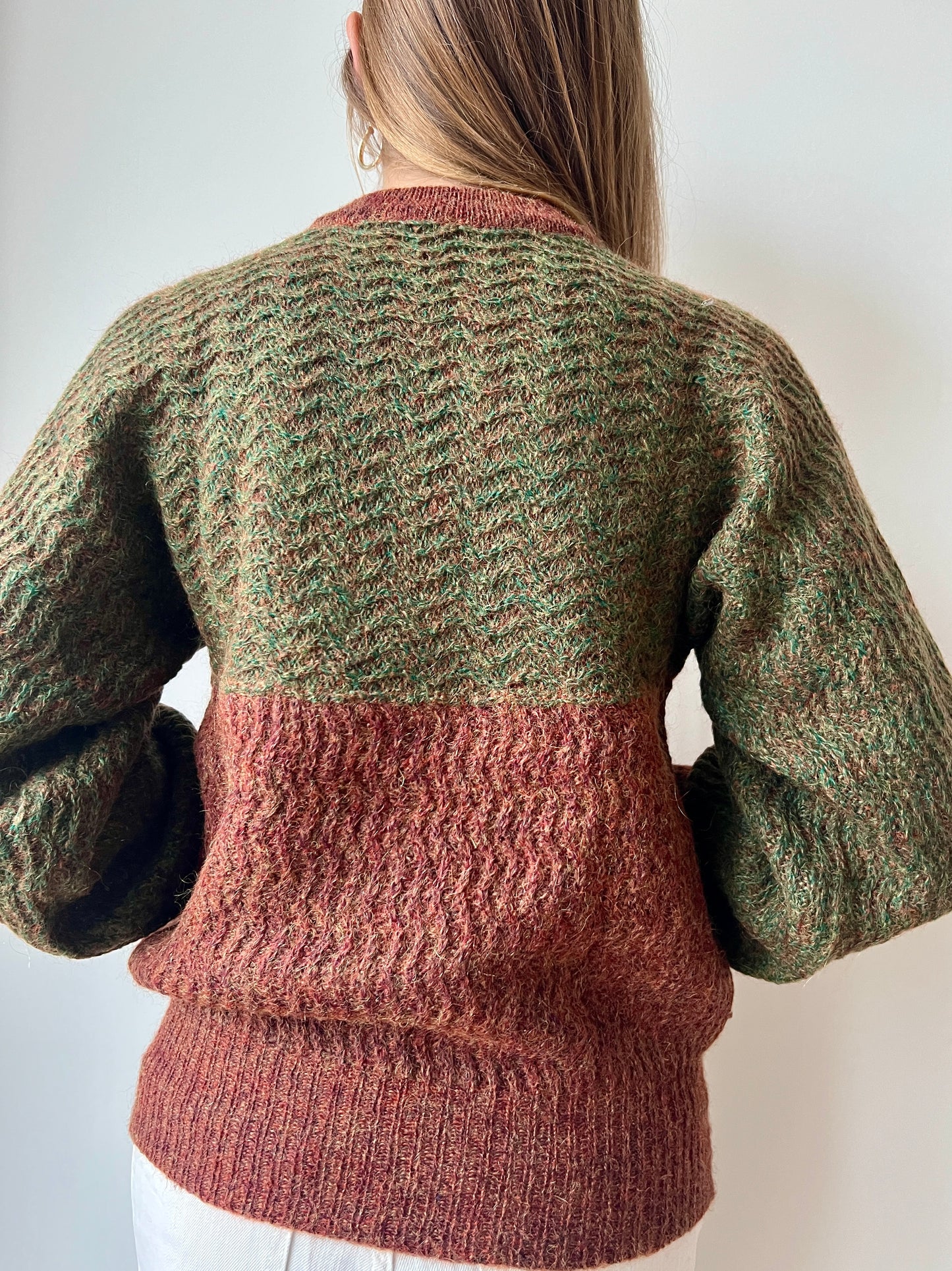 MAGLIONE VERDE E RUGGINE
