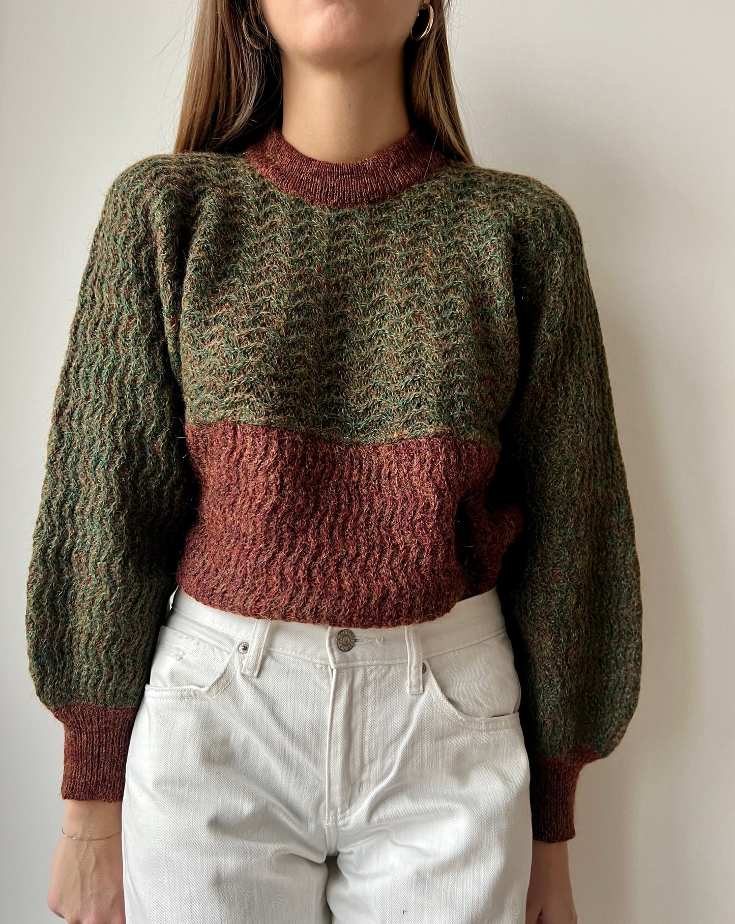 MAGLIONE VERDE E RUGGINE