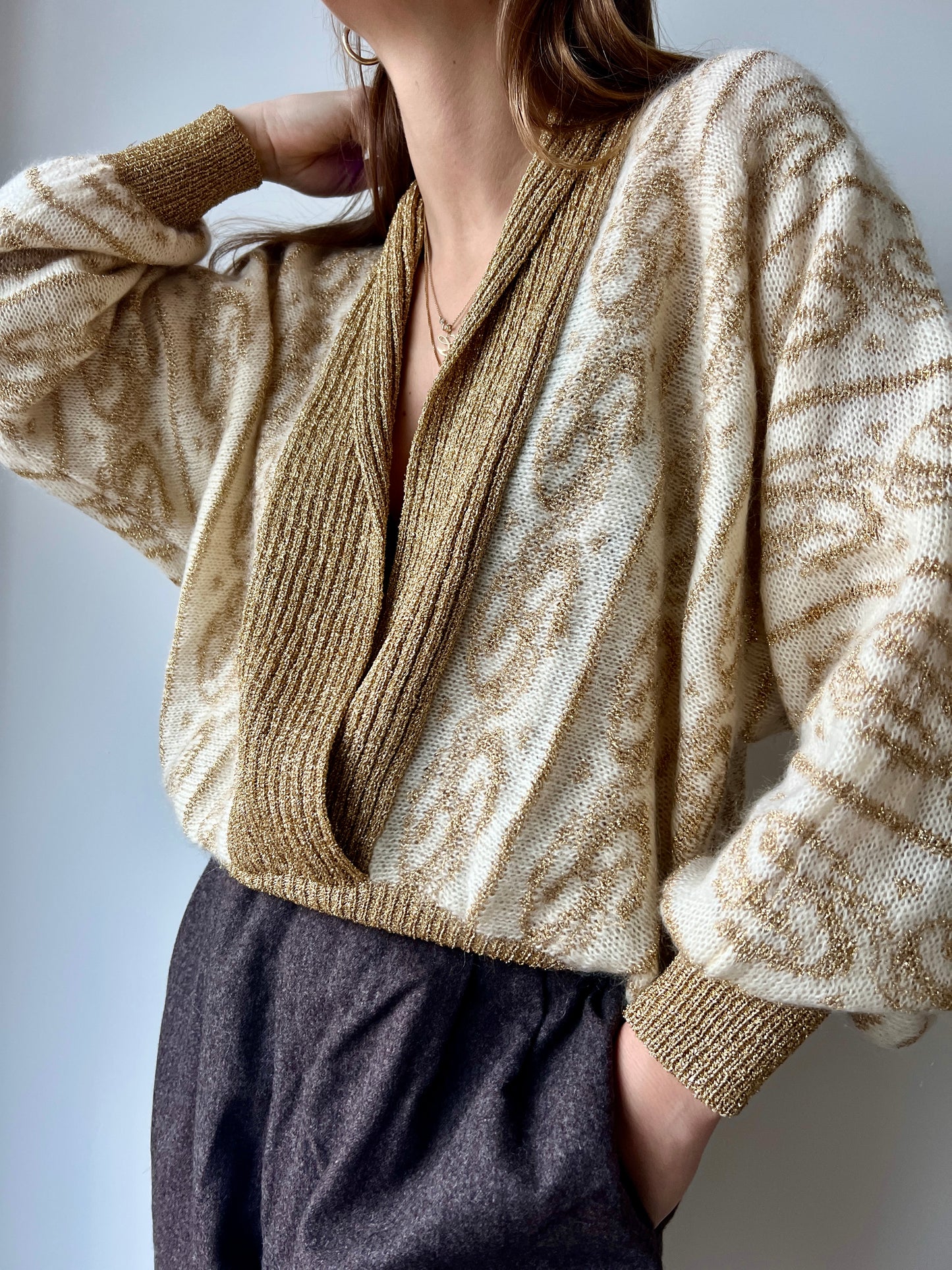 MAGLIONE FANTASIA ORO
