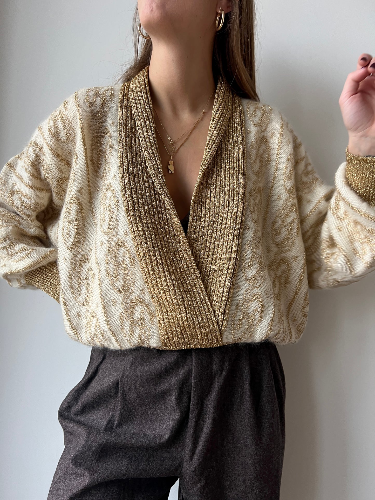MAGLIONE FANTASIA ORO