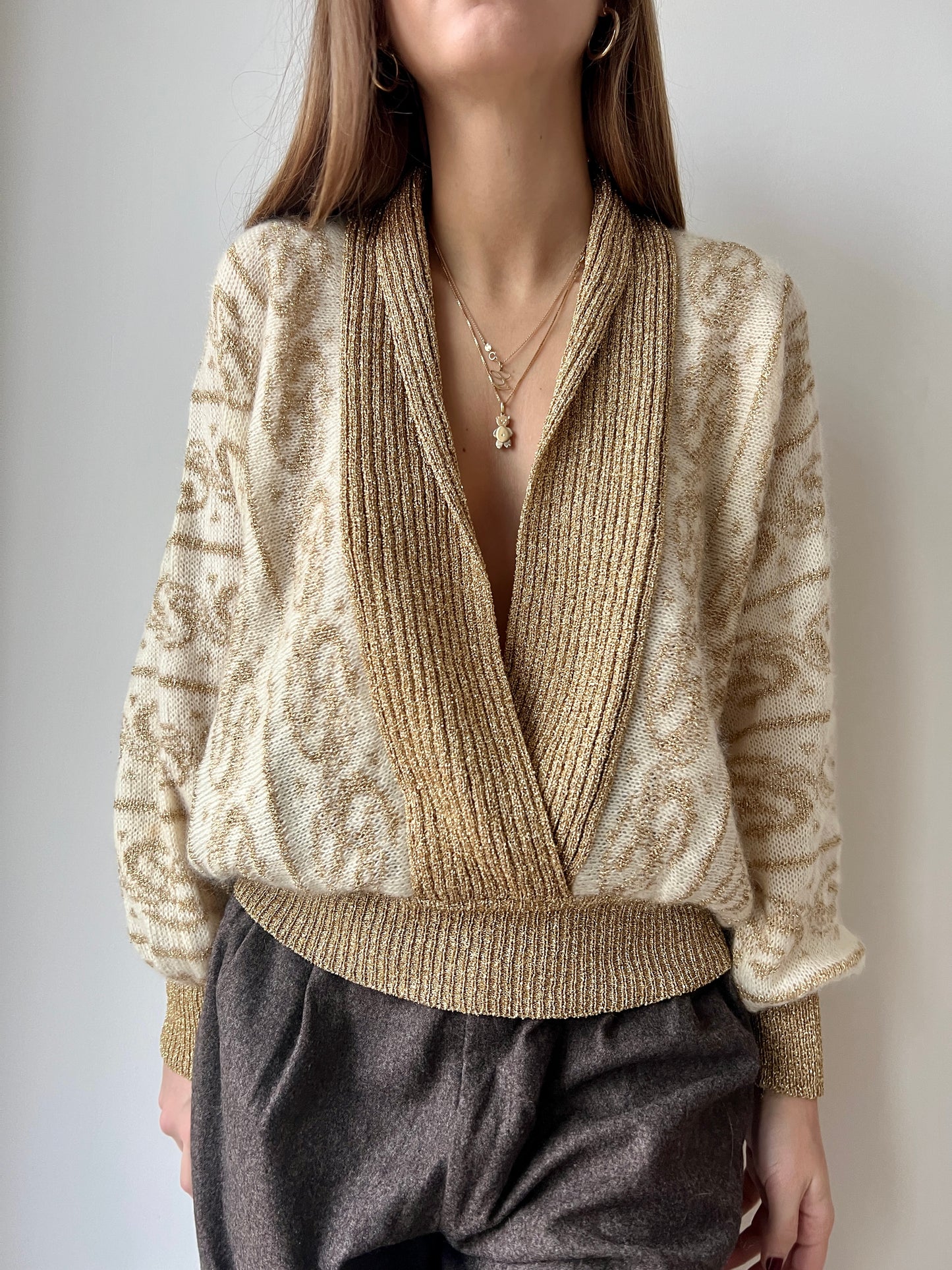 MAGLIONE FANTASIA ORO