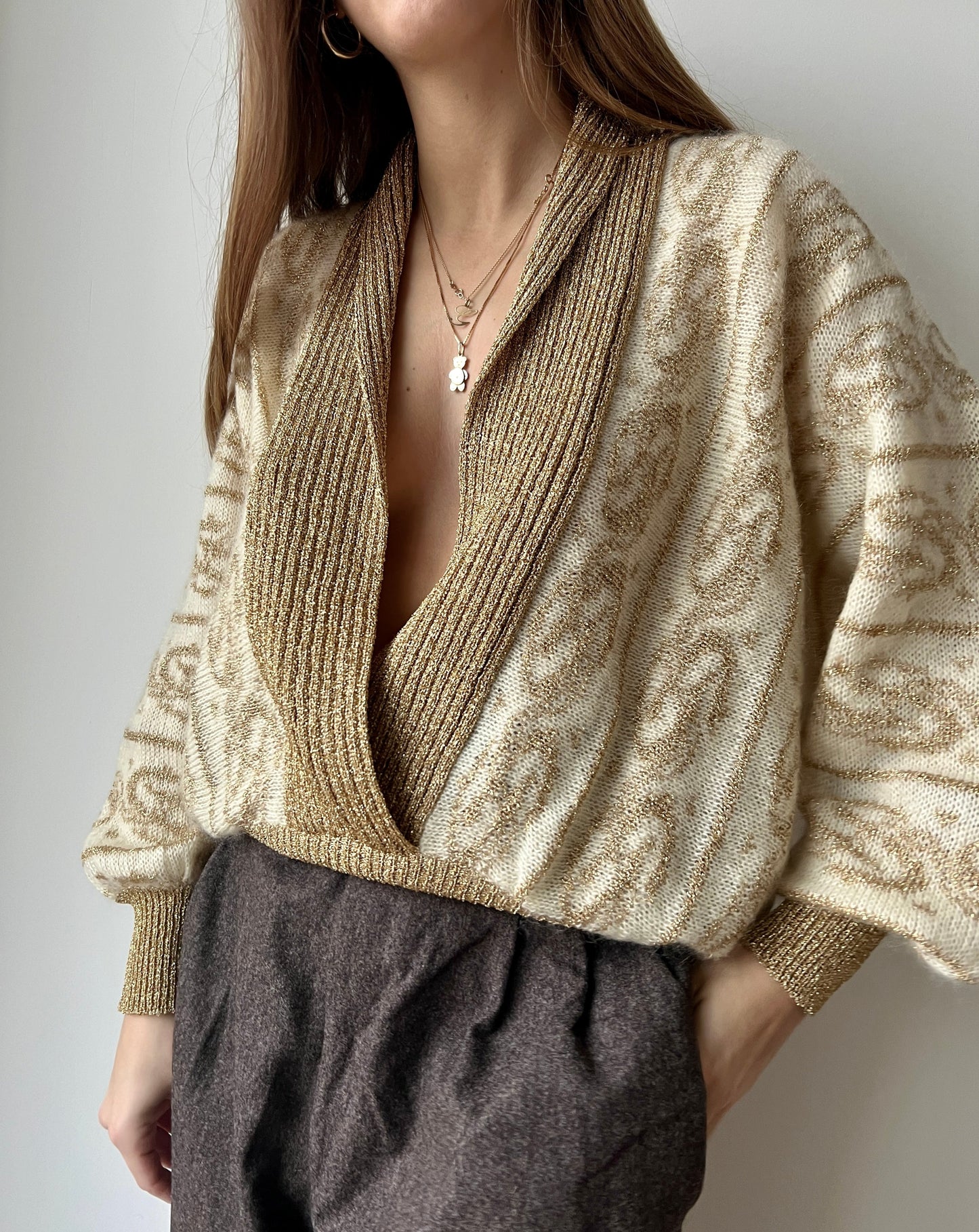 MAGLIONE FANTASIA ORO