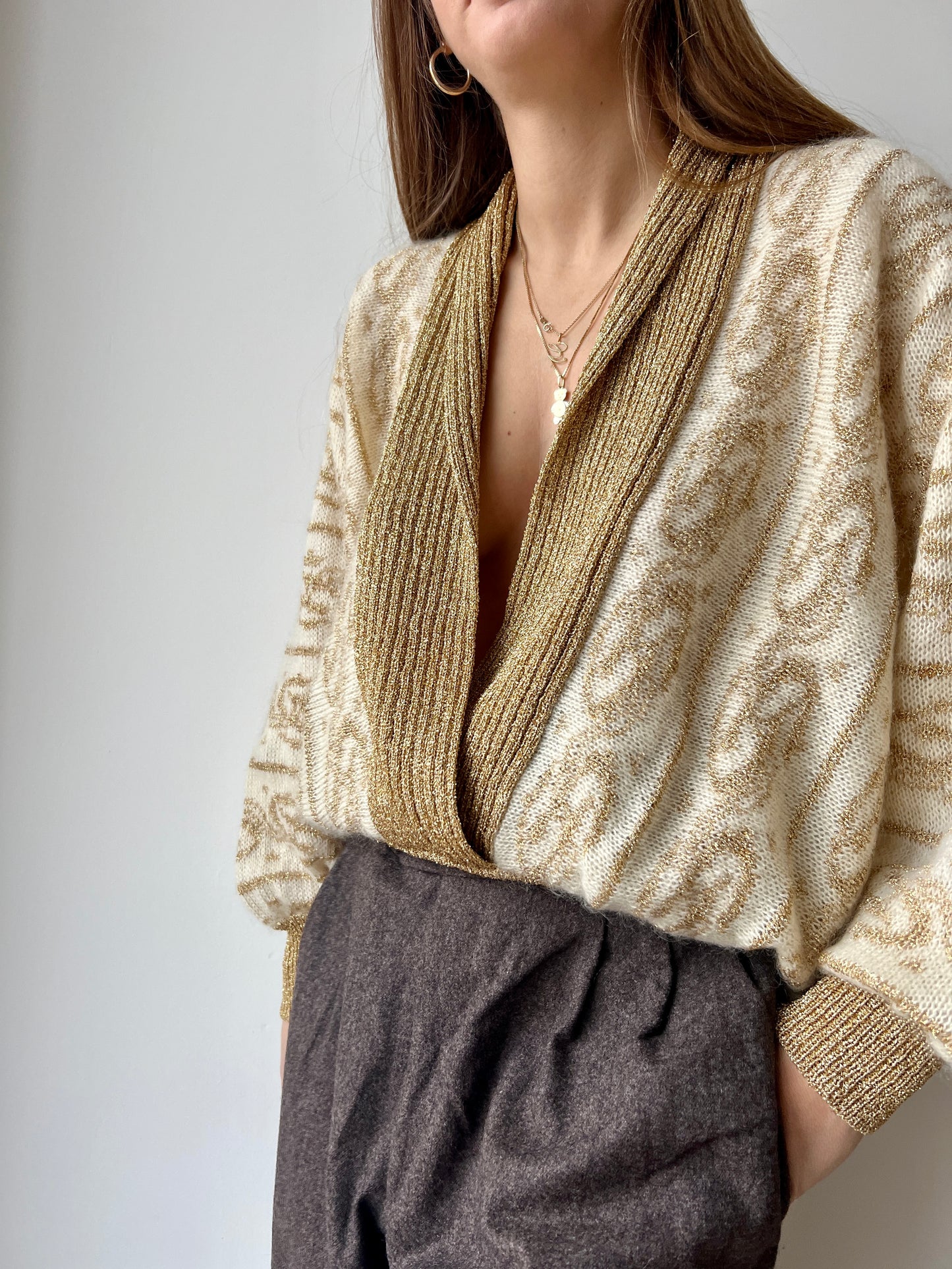 MAGLIONE FANTASIA ORO