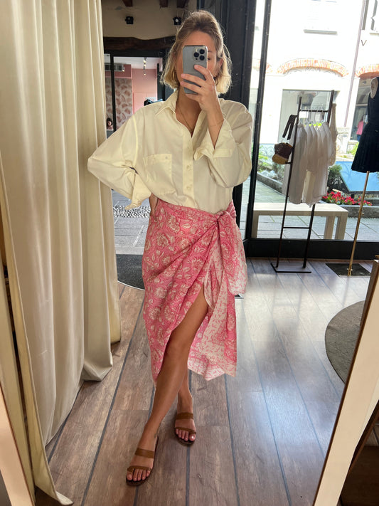 PAREO ROSA E BIANCO