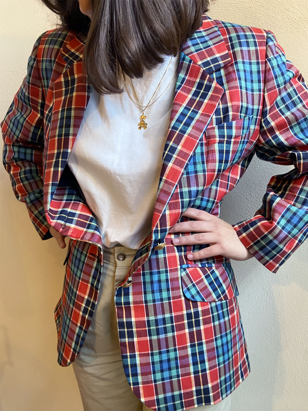 BLAZER MULTICOLOR MISTO LINO